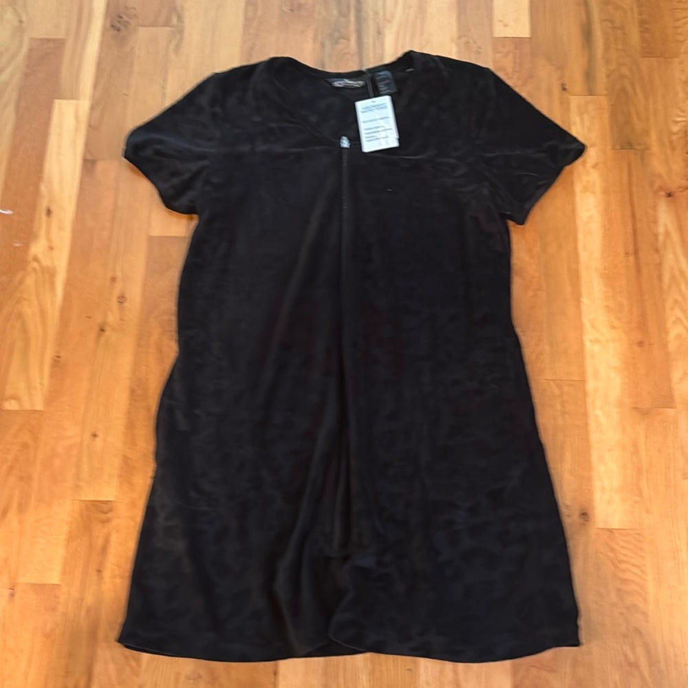 NWT Black Zip Up Dress Knee Length